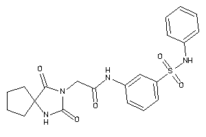 Image of 2-(2,4-diketo-1,3-diazaspiro[4.4]nonan-3-yl)-N-[3-(phenylsulfamoyl)phenyl]acetamide