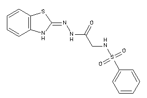 2-(benzenesulfonamido)-N-(3H-1,3-benzothiazol-2-ylideneamino)acetamide