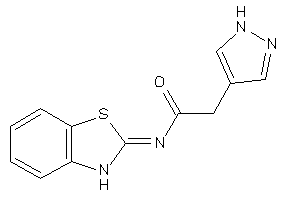N-(3H-1,3-benzothiazol-2-ylidene)-2-(1H-pyrazol-4-yl)acetamide