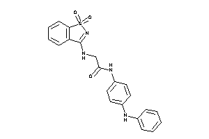 N-(4-anilinophenyl)-2-[(1,1-diketo-1,2-benzothiazol-3-yl)amino]acetamide