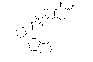 N-[[1-(2,3-dihydro-1,4-benzodioxin-6-yl)cyclopentyl]methyl]-2-keto-3,4-dihydro-1H-quinoline-6-sulfonamide