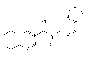 1-indan-5-yl-2-(5,6,7,8-tetrahydroisoquinolin-2-ium-2-yl)prop-2-en-1-one
