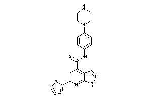 6-(2-furyl)-N-(4-piperazinophenyl)-1H-pyrazolo[3,4-b]pyridine-4-carboxamide