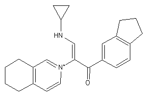 3-(cyclopropylamino)-1-indan-5-yl-2-(5,6,7,8-tetrahydroisoquinolin-2-ium-2-yl)prop-2-en-1-one