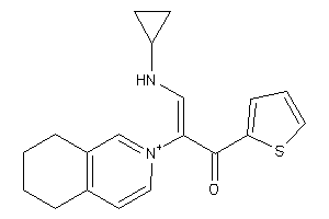 Image of 3-(cyclopropylamino)-2-(5,6,7,8-tetrahydroisoquinolin-2-ium-2-yl)-1-(2-thienyl)prop-2-en-1-one