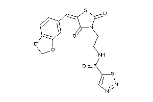 N-[2-(2,4-diketo-5-piperonylidene-thiazolidin-3-yl)ethyl]thiadiazole-5-carboxamide