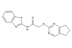 N-(1,3-benzothiazol-2-yl)-2-(6,7-dihydro-5H-cyclopenta[d]pyrimidin-2-ylthio)acetamide