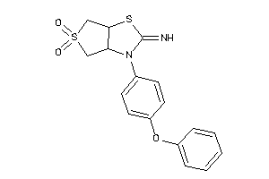 [5,5-diketo-3-(4-phenoxyphenyl)-3a,4,6,6a-tetrahydrothieno[3,4-d]thiazol-2-ylidene]amine