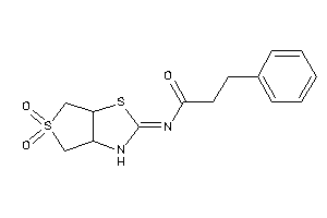 N-(5,5-diketo-3a,4,6,6a-tetrahydro-3H-thieno[3,4-d]thiazol-2-ylidene)-3-phenyl-propionamide
