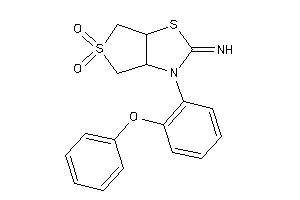 [5,5-diketo-3-(2-phenoxyphenyl)-3a,4,6,6a-tetrahydrothieno[3,4-d]thiazol-2-ylidene]amine