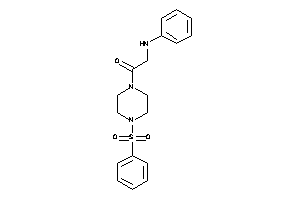 2-anilino-1-(4-besylpiperazino)ethanone