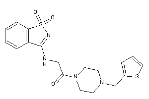 2-[(1,1-diketo-1,2-benzothiazol-3-yl)amino]-1-[4-(2-thenyl)piperazino]ethanone