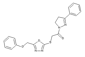 2-[[5-(phenoxymethyl)-1,3,4-oxadiazol-2-yl]thio]-1-(3-phenyl-2-pyrazolin-1-yl)ethanone