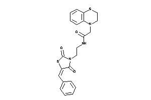 N-[2-(5-benzal-2,4-diketo-thiazolidin-3-yl)ethyl]-2-(2,3-dihydro-1,4-benzothiazin-4-yl)acetamide