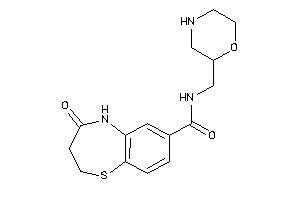 4-keto-N-(morpholin-2-ylmethyl)-3,5-dihydro-2H-1,5-benzothiazepine-7-carboxamide