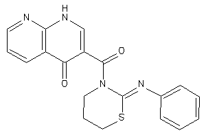 Image of 3-(2-phenylimino-1,3-thiazinane-3-carbonyl)-1H-1,8-naphthyridin-4-one