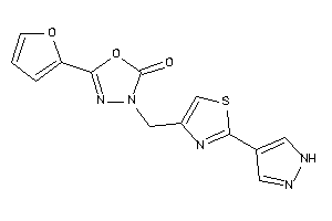 5-(2-furyl)-3-[[2-(1H-pyrazol-4-yl)thiazol-4-yl]methyl]-1,3,4-oxadiazol-2-one