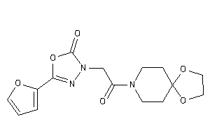 3-[2-(1,4-dioxa-8-azaspiro[4.5]decan-8-yl)-2-keto-ethyl]-5-(2-furyl)-1,3,4-oxadiazol-2-one