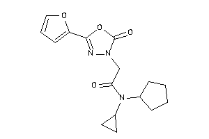 N-cyclopentyl-N-cyclopropyl-2-[5-(2-furyl)-2-keto-1,3,4-oxadiazol-3-yl]acetamide