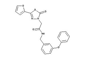 2-[5-(2-furyl)-2-keto-1,3,4-oxadiazol-3-yl]-N-(3-phenoxybenzyl)acetamide