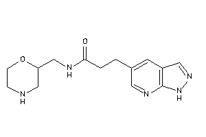 N-(morpholin-2-ylmethyl)-3-(1H-pyrazolo[3,4-b]pyridin-5-yl)propionamide