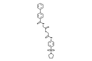 Image of 2-[(4-phenylbenzoyl)amino]acetic Acid [2-keto-2-(4-pyrrolidinosulfonylanilino)ethyl] Ester