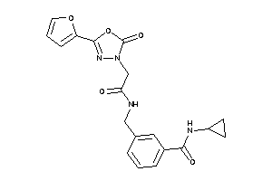 Image of N-cyclopropyl-3-[[[2-[5-(2-furyl)-2-keto-1,3,4-oxadiazol-3-yl]acetyl]amino]methyl]benzamide