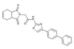 2-(1,3-diketo-3a,4,7,7a-tetrahydroisoindol-2-yl)-N-[4-(4-phenylphenyl)thiazol-2-yl]acetamide