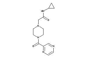 N-cyclopropyl-2-(4-pyrazinoylpiperazino)acetamide