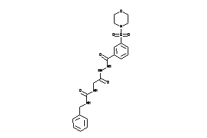 Image of 1-benzyl-3-[2-keto-2-[N'-(3-morpholinosulfonylbenzoyl)hydrazino]ethyl]urea