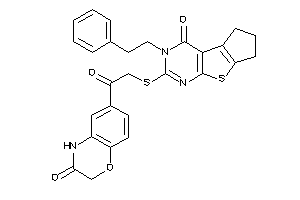 6-[2-[[keto(phenethyl)BLAHyl]thio]acetyl]-4H-1,4-benzoxazin-3-one