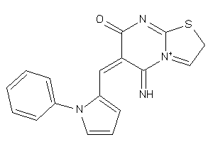 5-imino-6-[(1-phenylpyrrol-2-yl)methylene]-2H-thiazolo[3,2-a]pyrimidin-4-ium-7-one