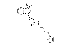 2-[(1,1-diketo-1,2-benzothiazol-3-yl)amino]-N-[2-(3-thenylthio)ethyl]acetamide