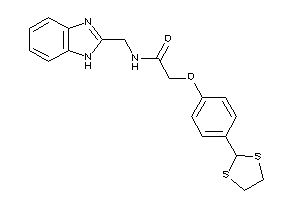N-(1H-benzimidazol-2-ylmethyl)-2-[4-(1,3-dithiolan-2-yl)phenoxy]acetamide