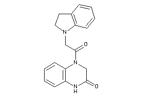 4-(2-indolin-1-ylacetyl)-1,3-dihydroquinoxalin-2-one