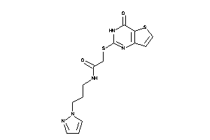 Image of 2-[(4-keto-3H-thieno[3,2-d]pyrimidin-2-yl)thio]-N-(3-pyrazol-1-ylpropyl)acetamide