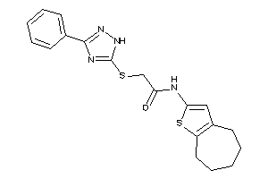 2-[(3-phenyl-1H-1,2,4-triazol-5-yl)thio]-N-(5,6,7,8-tetrahydro-4H-cyclohepta[b]thiophen-2-yl)acetamide