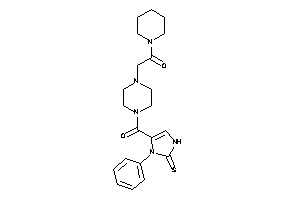 Image of 2-[4-(3-phenyl-2-thioxo-4-imidazoline-4-carbonyl)piperazino]-1-piperidino-ethanone