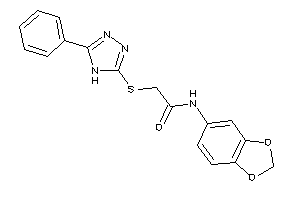 N-(1,3-benzodioxol-5-yl)-2-[(5-phenyl-4H-1,2,4-triazol-3-yl)thio]acetamide