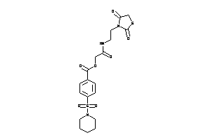 Image of 4-piperidinosulfonylbenzoic Acid [2-[2-(2,4-diketothiazolidin-3-yl)ethylamino]-2-keto-ethyl] Ester