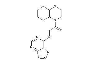 Image of 1-(2,3,4a,5,6,7,8,8a-octahydrobenzo[b][1,4]oxazin-4-yl)-2-(thieno[3,2-d]pyrimidin-4-ylthio)ethanone