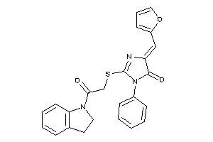 5-(2-furfurylidene)-2-[(2-indolin-1-yl-2-keto-ethyl)thio]-3-phenyl-2-imidazolin-4-one