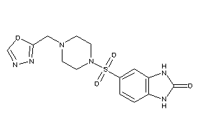 Image of 5-[4-(1,3,4-oxadiazol-2-ylmethyl)piperazino]sulfonyl-1,3-dihydrobenzimidazol-2-one
