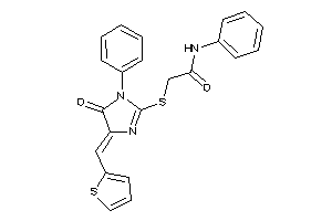 2-[[5-keto-1-phenyl-4-(2-thenylidene)-2-imidazolin-2-yl]thio]-N-phenyl-acetamide