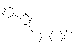 1-(1,4-dioxa-8-azaspiro[4.5]decan-8-yl)-2-[[5-(2-thienyl)-4H-1,2,4-triazol-3-yl]thio]ethanone