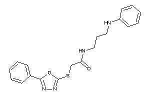 N-(3-anilinopropyl)-2-[(5-phenyl-1,3,4-oxadiazol-2-yl)thio]acetamide