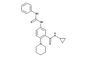 N-cyclopropyl-5-(phenylcarbamoylamino)-2-piperidino-benzamide