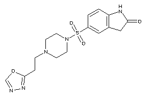 Image of 5-[4-[2-(1,3,4-oxadiazol-2-yl)ethyl]piperazino]sulfonyloxindole