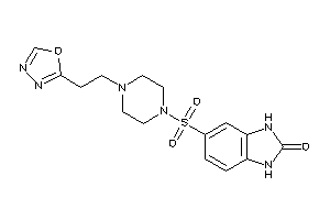 Image of 5-[4-[2-(1,3,4-oxadiazol-2-yl)ethyl]piperazino]sulfonyl-1,3-dihydrobenzimidazol-2-one