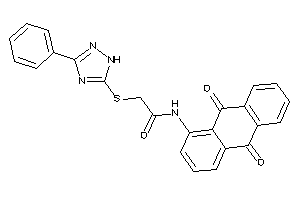 Image of N-(9,10-diketo-1-anthryl)-2-[(3-phenyl-1H-1,2,4-triazol-5-yl)thio]acetamide